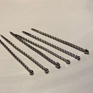 Vintage Silver Twisted  toothpick set